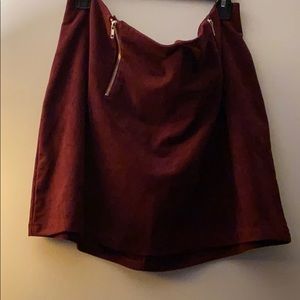 Suede skirt